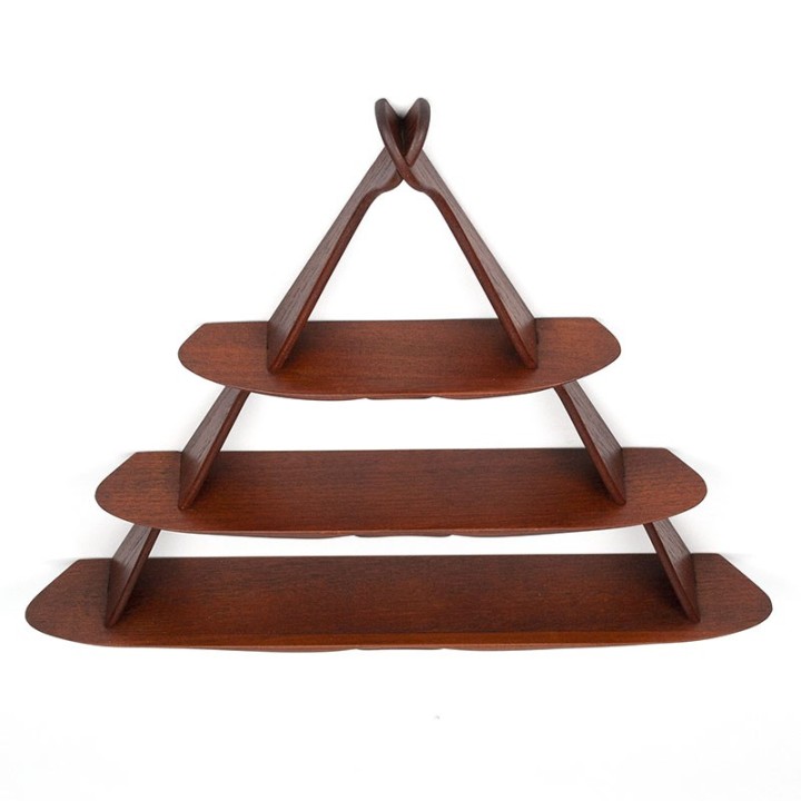 Organically designed vintage Danish spice wall rack