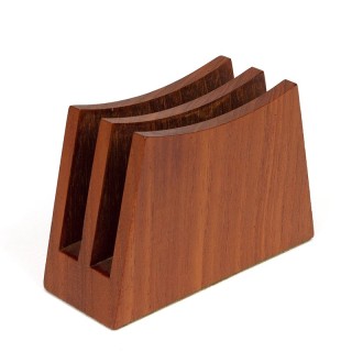 Teak vintage napkin holder