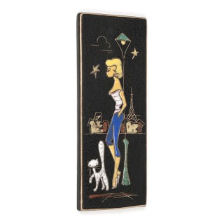 Wall tile by Ruscha with a Parisian image