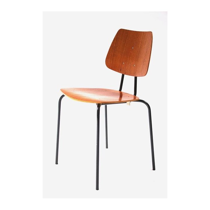 Set van 6 plywood stoelen - Retro Studio