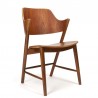 Deense vintage gebogen houten stoel in teak en eiken