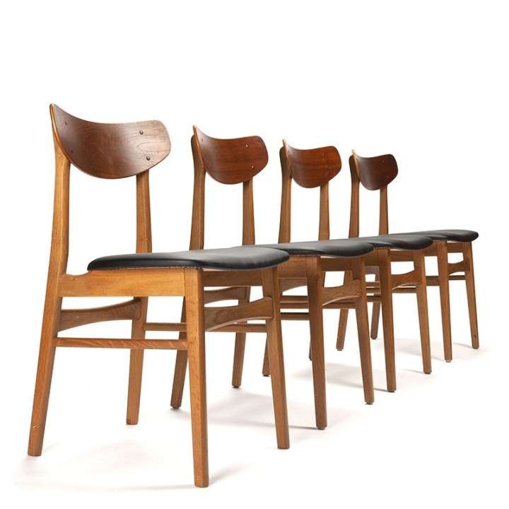 Mid-Century Modern vintage set of 4 Farstrup dining table chairs