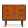 Ladekast vintage Deens model in teak met 3 lades
