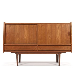 Deens Mid-Century klein model vintage dressoir in teak