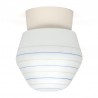 Milk glass vintage 1950s/60s ceiling lamp with stripe