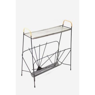 Magazine holder black/ white with sun - Retro Studio