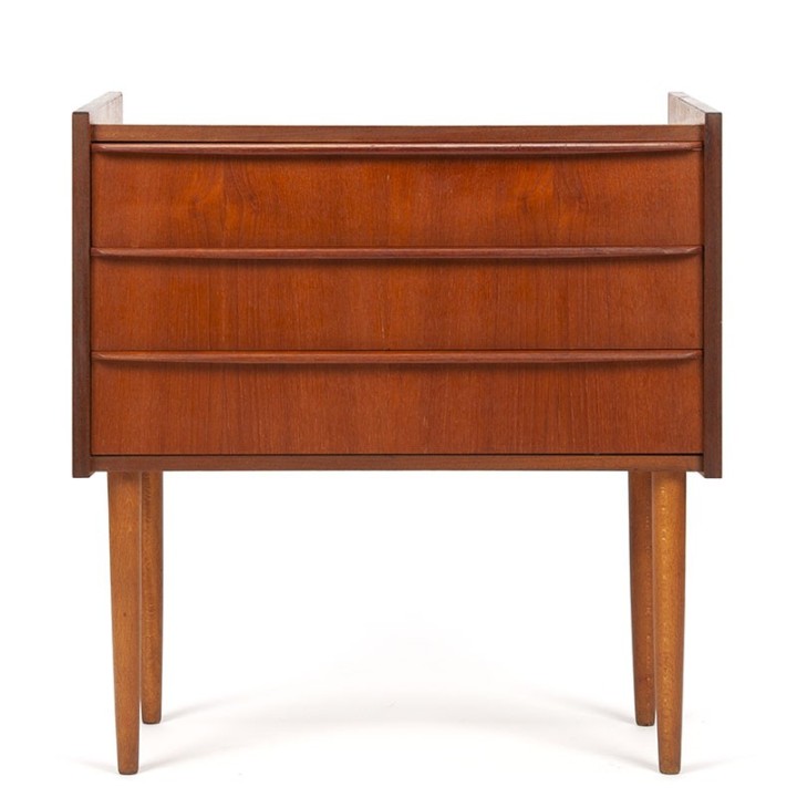 Teak Mid-Century Danish small vintage chest of drawers