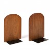 Set of 2 vintage bookends in oiled oak