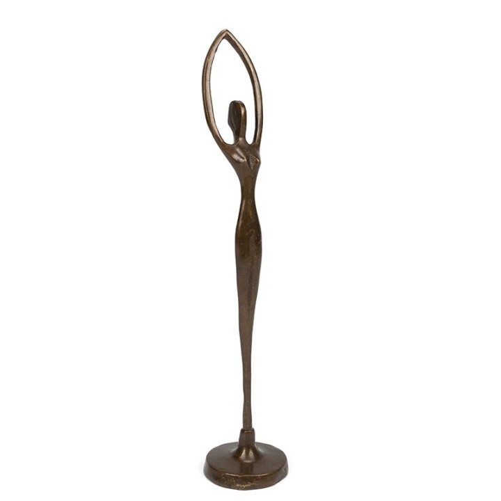 Vintage abstract bronzen beeldje van een danseres