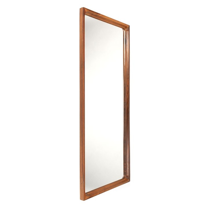 Large Danish vintage mirror in teak