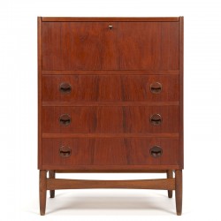 Danish vintage teak chest of drawers and dressing table in one
