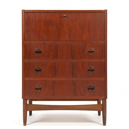 Danish vintage teak chest of drawers and dressing table in one