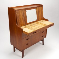 Danish teak vintage secretaire and dressing table in one