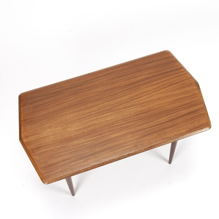 Vintage side table in teak on slender legs