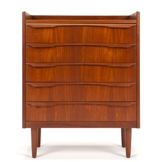 Smal model Deens vintage ladekastje met 5 lades