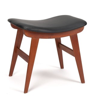 Mid-Century Deense teakhouten vintage ottoman