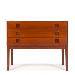 Teak Danish small vintage chest of drawers design Erik Brouer