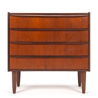 Mid-Century vintage Deense ladekast met 4 lades