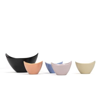 Vintage pindaset van Potterie De Driehoek in pastelkleuren