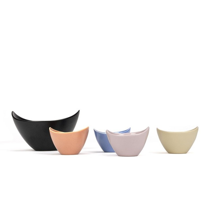 Vintage peanut set by Potterie De Driehoek in pastel colours