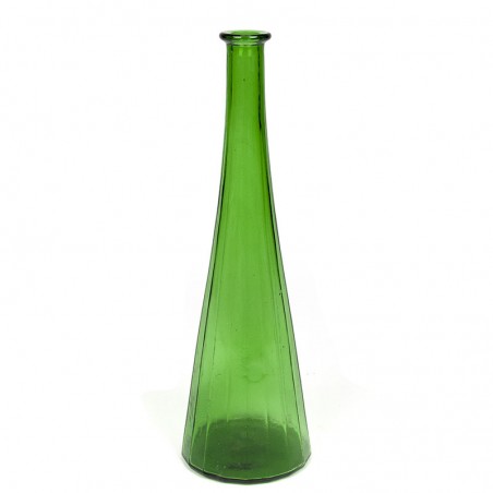 Large vintage green glass Italian decanter/vase