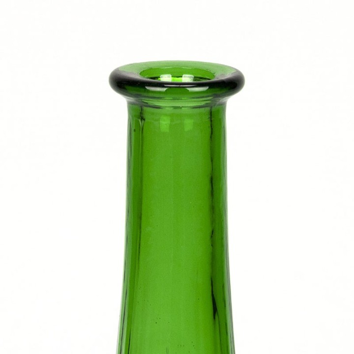 Large vintage green glass Italian decanter/vase