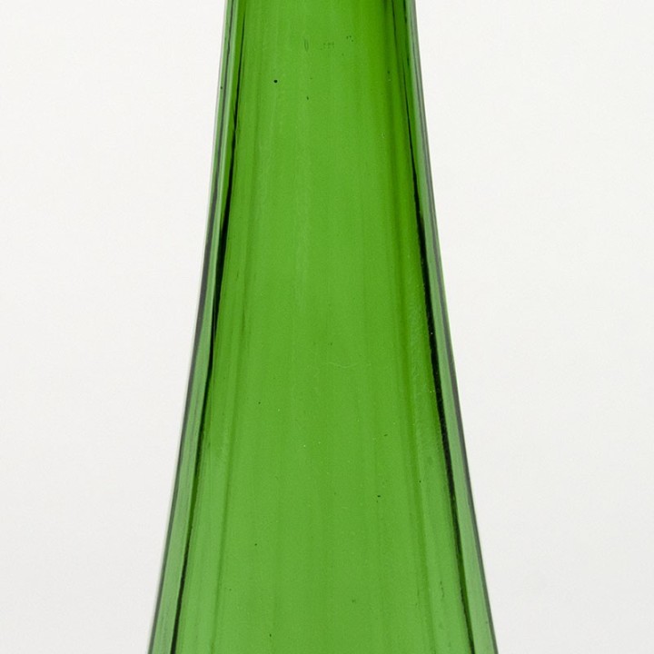 Grote vintage groen glazen Italiaanse karaf/ vaas