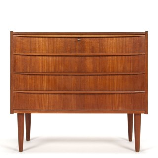 Mid-Century Danish vintage chest of drawers with continuous
