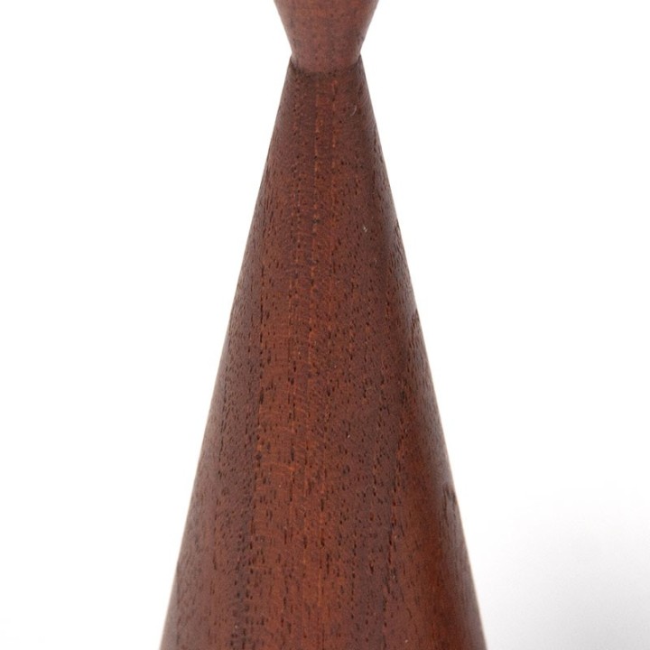 Set of 2 teak Danish candlesticks