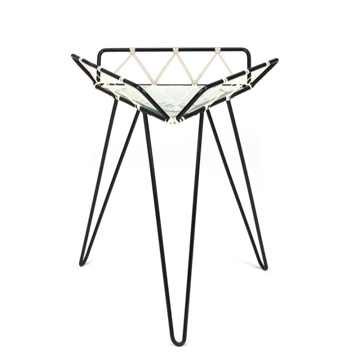 Vintage jaren 50 plantentafel in zwart/ wit