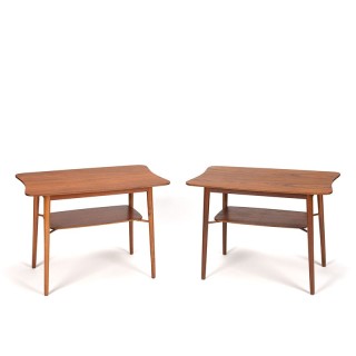 Set of 2 vintage Danish side and/or bedside tables