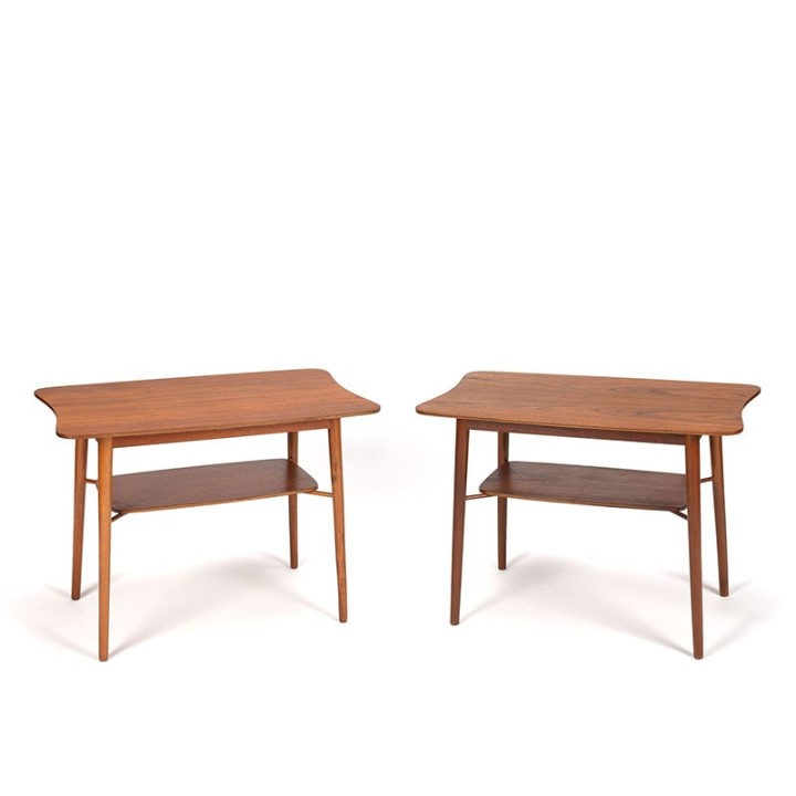 Set of 2 vintage Danish side and/or bedside tables