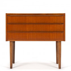 Small model Danish chest of drawers in teak with 3 drawers