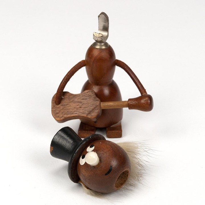 Vintage crown bottle opener as a guitar man