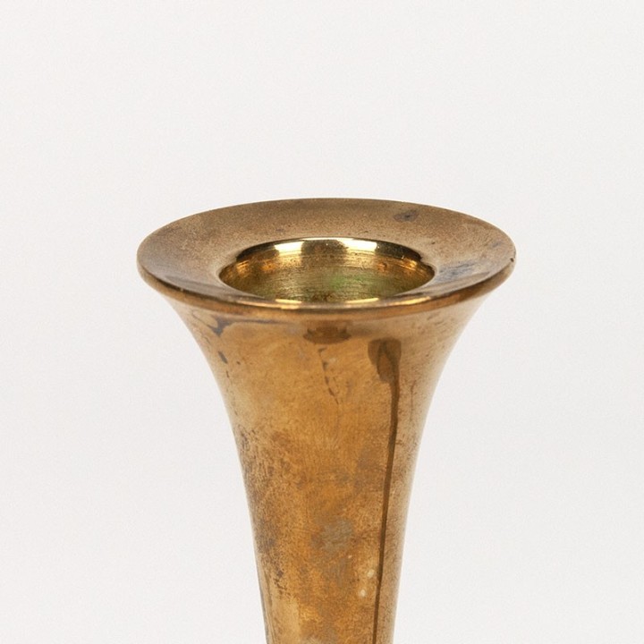 Hyslop Danish set of 2 vintage brass candlesticks