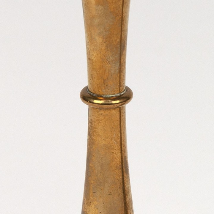 Hyslop Danish set of 2 vintage brass candlesticks