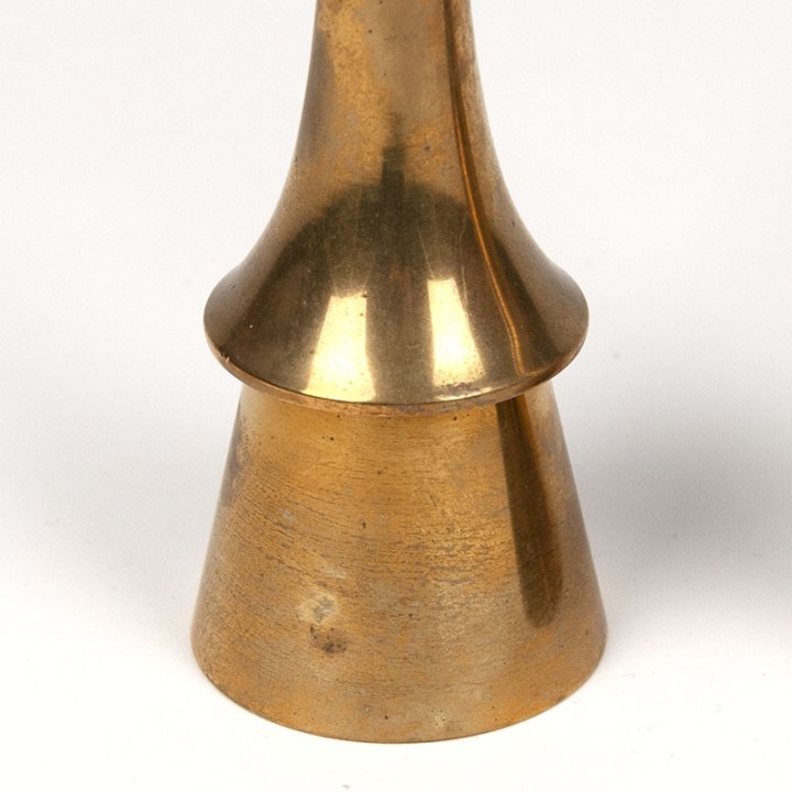 Hyslop Danish set of 2 vintage brass candlesticks