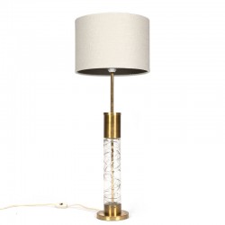 Vintage large Doria table lamp in brass and glass