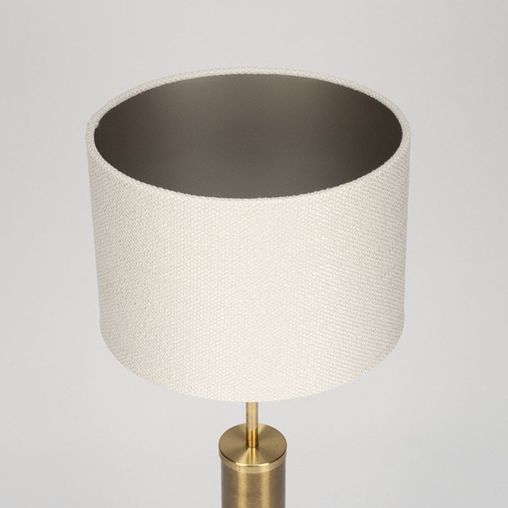 Vintage grote Doria tafellamp in messing en glas