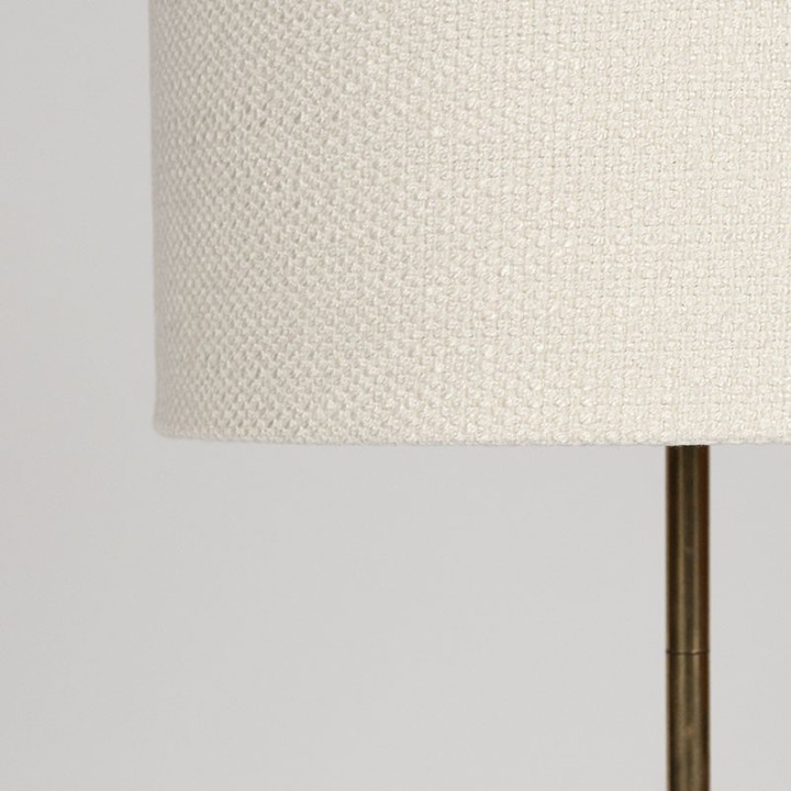 Vintage grote Doria tafellamp in messing en glas