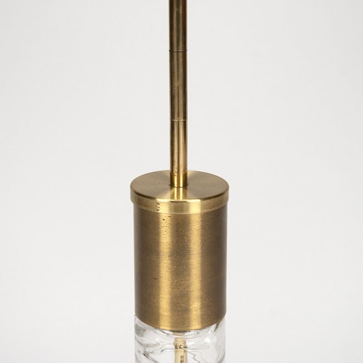 Vintage large Doria table lamp in brass and glass