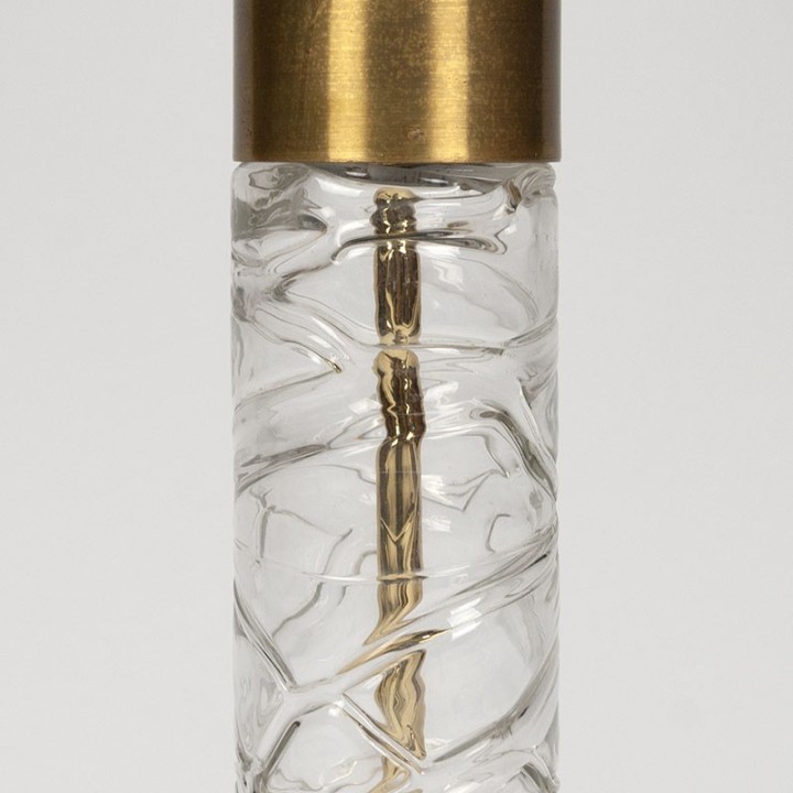 Vintage large Doria table lamp in brass and glass