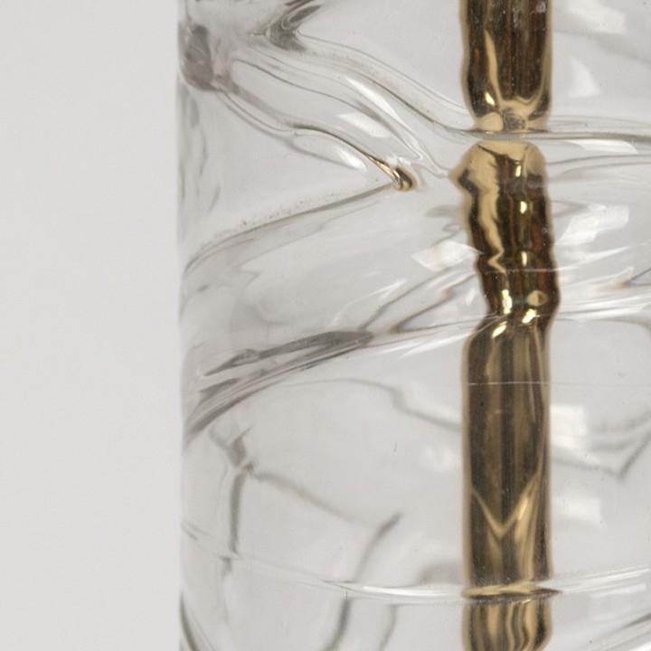 Vintage large Doria table lamp in brass and glass