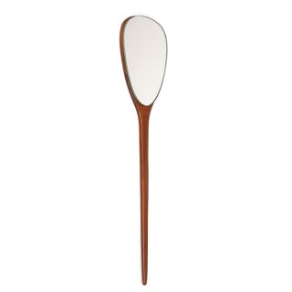 Deens jaren vijftig vintage handspiegeltje in teak