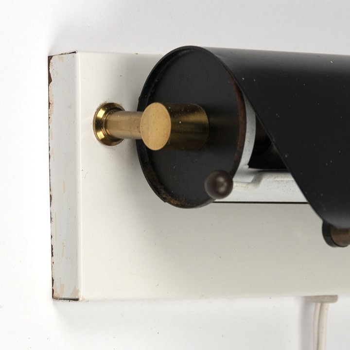 Set of 2 Danish metal wall lamps marked Harry Olsen