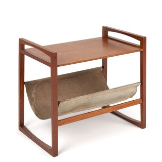 Danish vintage newspaper rack/ side table from Sika Møbler