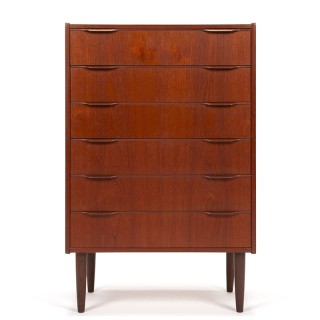 Deense Mid-Century vintage design ladekast met 6 lades