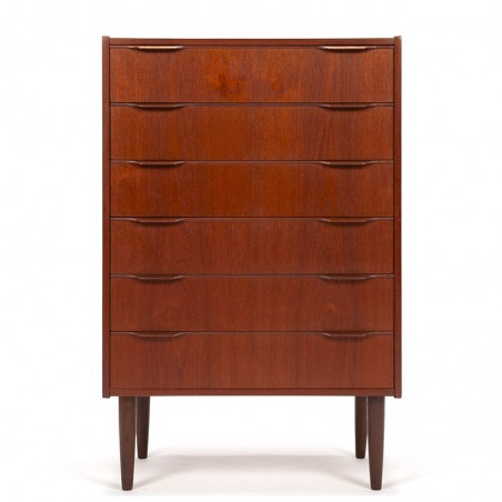 Danish Mid-Century vintage design chest of drawers with 6