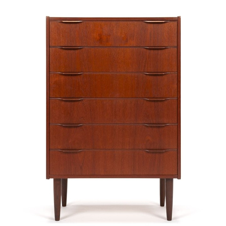 Deense Mid-Century vintage design ladekast met 6 lades