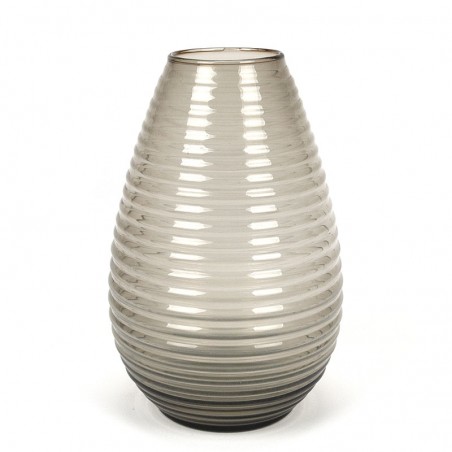 Drop-shaped vintage ribbed vase design A.D. Copier